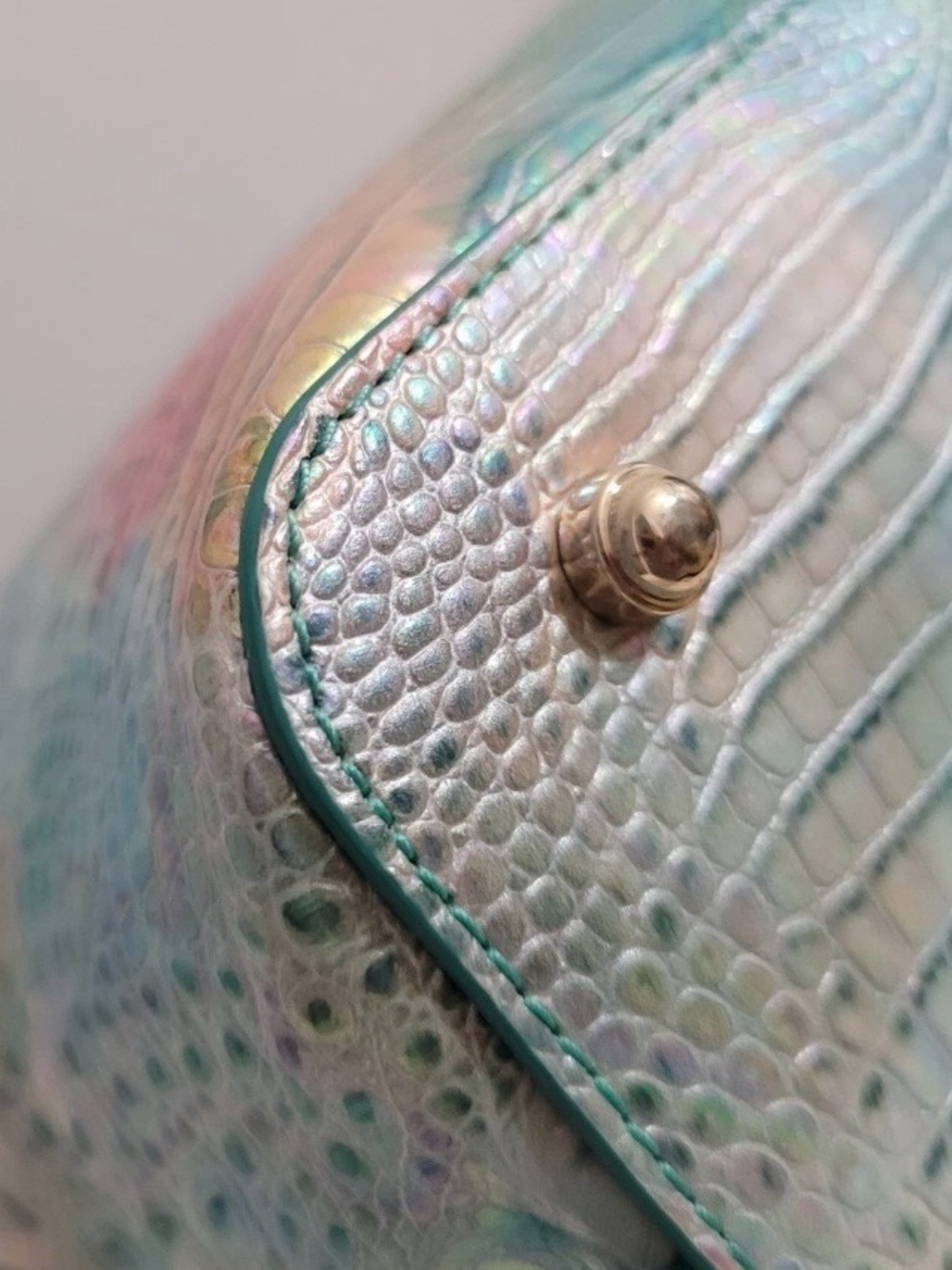 Brahmin Large Duxbury Gelato Iridescent Multicolor Croc-Embossed Satchel Bag - Picture 9 of 16